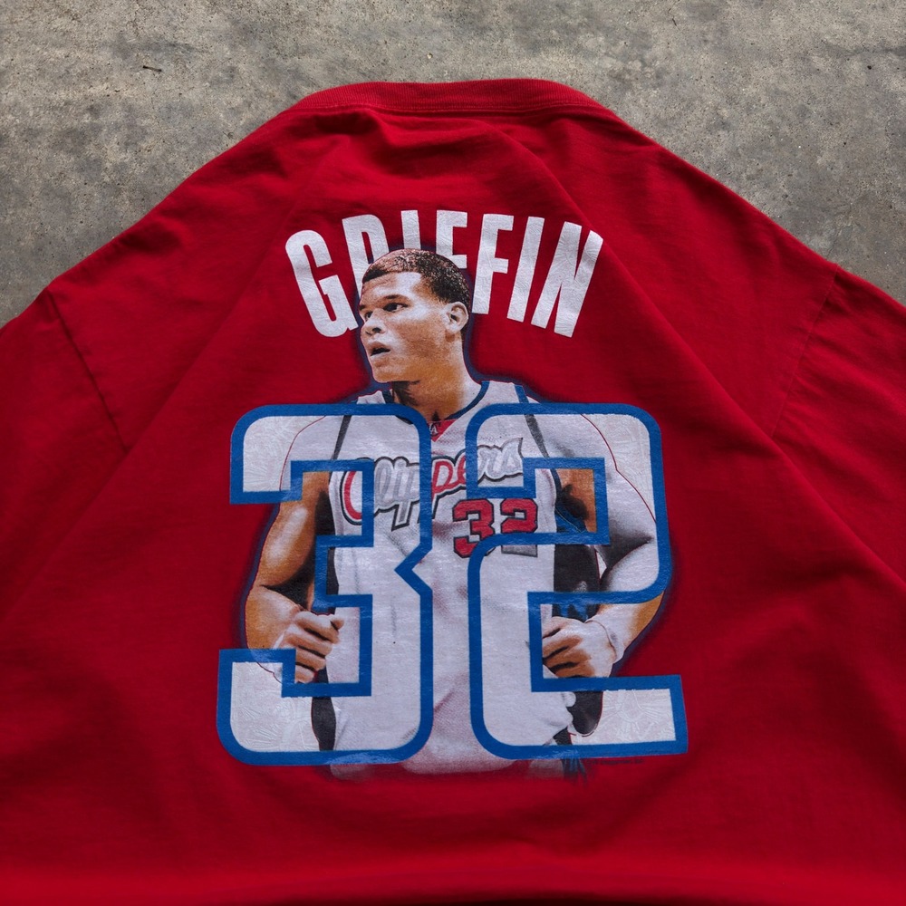 Vintage Y2K Majestic Blake Griffin LA Clippers The Blake Show Tee Red L (i3)